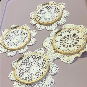 Round Doily With Crochet Hoop